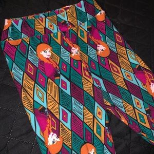 Lularoe Kids Disney Frozen Leggings L/Xl